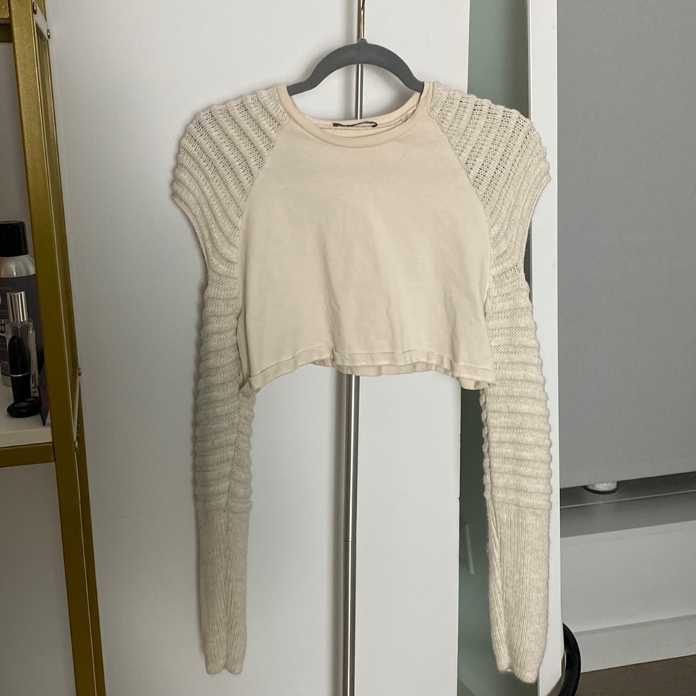 Cream Cropped Sweater